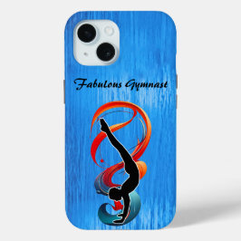 Gymnastics Colorful Gymnast logo Personalize iPhone 15 Case