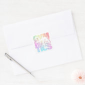 Gymnastics Confetti Letters Vierkante Sticker (Envelop)