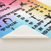 Gymnastics Crossword Rainbow Stars Sherpa Blanket Sherpa Deken (3/4)
