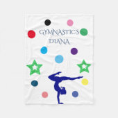 "GYMNASTICS"-deken met aangepaste naam. Fleece Deken (Voorkant)