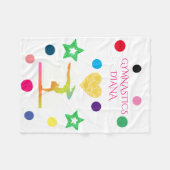 "GYMNASTICS"-deken met aangepaste naam. Fleece Deken (Voorkant (Horizontaal))