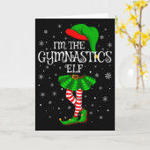 Gymnastics Elf Christmas Matching Family Women Gir Kaart (Gele Bloem)