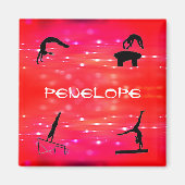 Gymnastics Events Personalized Girls Magneet (Voorkant)