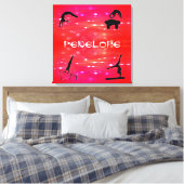 Gymnastics Events Stretched Canvas Print met naam (Insitu (Slaapkamer))