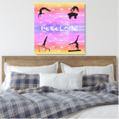 Gymnastics Events Stretched Canvas Print met naam (Insitu (Slaapkamer))