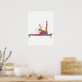 gymnastics exercise poster (Keuken)