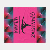 GYMNASTICS FLEECE BLANKET met gepersonaliseerde na (Voorkant (Horizontaal))