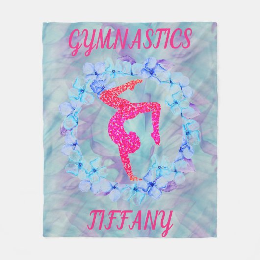 GYMNASTICS FLEECE BLANKET met gepersonaliseerde na (Voorkant)