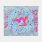 GYMNASTICS FLEECE BLANKET met gepersonaliseerde na (Voorkant (Horizontaal))