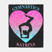 Gymnastics Fleece Blanket w/ Name of Gymnast (Voorkant)