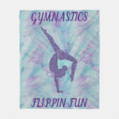 GYMNASTICS FLIPPINFUN FLEECE BLANKET. (Voorkant)