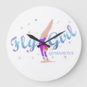 Gymnastics - Fly Girl Clock Grote Klok (Voorkant)