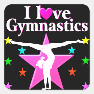 GYMNASTICS FOREVER VIERKANTE STICKER