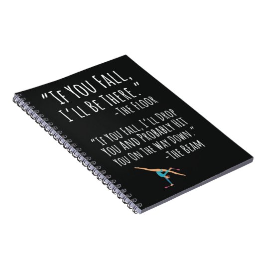 Gymnastics Gifts Sport Women Beam Girl Acrobats Notitieboek (Rechterzijde)