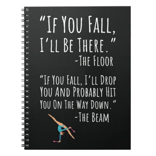 Gymnastics Gifts Sport Women Beam Girl Acrobats Notitieboek (Voorkant)