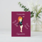 Gymnastics Ginger Hair, Green Eyes, Black Leo Briefkaart (Staand voorkant)