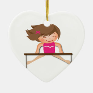 GYMNASTICS Girl Bars Gifts Keramisch Ornament