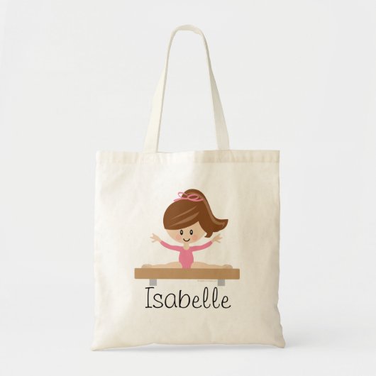 Gymnastics Girl Brunette Tote Bag (Voorkant)