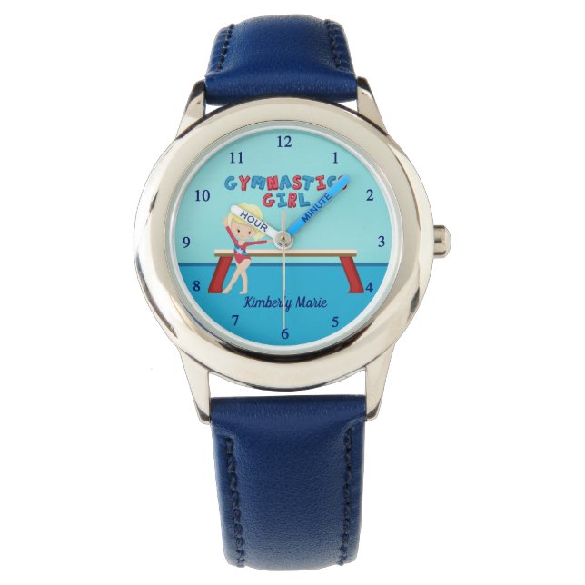 Gymnastics Girl  Custom Gymnast Kinder Horloge (Voorkant)