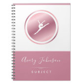 Gymnastics Girl Gymnast Silhouette Elegant Name Notitieboek (Voorkant)