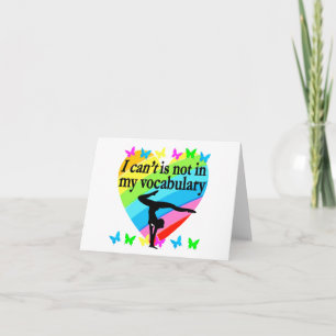 GYMNASTICS GIRL INSPIREREND ONTWERP KAART
