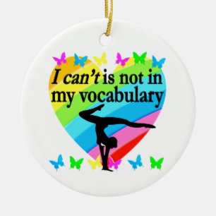 GYMNASTICS GIRL INSPIREREND ONTWERP KERAMISCH ORNAMENT