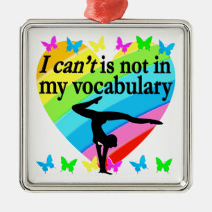 GYMNASTICS GIRL INSPIREREND ONTWERP METALEN ORNAMENT