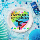 GYMNASTICS GIRL INSPIREREND ONTWERP PAPIEREN BORDJE (Feest)