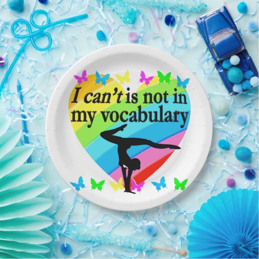 GYMNASTICS GIRL INSPIREREND ONTWERP PAPIEREN BORDJE (Feest)