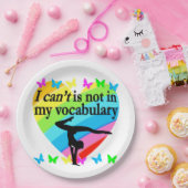 GYMNASTICS GIRL INSPIREREND ONTWERP PAPIEREN BORDJE (Feest)