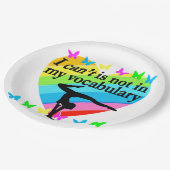 GYMNASTICS GIRL INSPIREREND ONTWERP PAPIEREN BORDJE (Gekanteld)