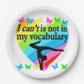 GYMNASTICS GIRL INSPIREREND ONTWERP PAPIEREN BORDJE (Voorkant)