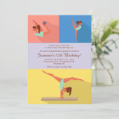Gymnastics Girl Invitation Kaart (Staand voorkant)
