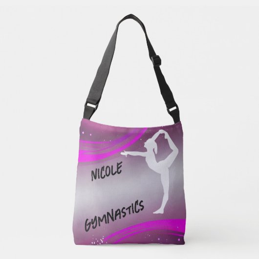 Gymnastics Girl Personalized Crossbody Tas (Voorkant)