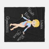 Gymnastics Girl Personalized Fleece Deken (Voorkant (Horizontaal))
