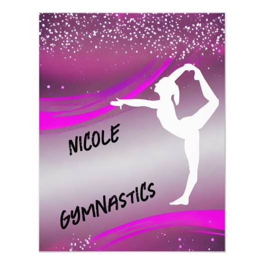 Gymnastics Girl Personalized Foto Afdruk (Voorkant)