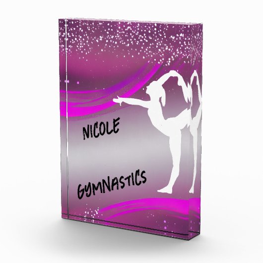 Gymnastics Girl Personalized Fotoblokken (Rechts)