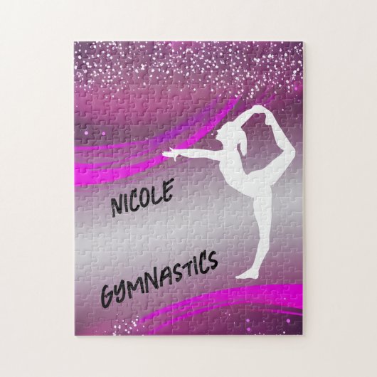 Gymnastics Girl Personalized Jigzaag Puzzle Legpuzzel (Verticaal)