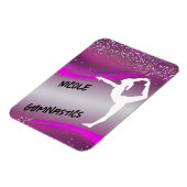 Gymnastics Girl Personalized Magneet (Linkerzijde)