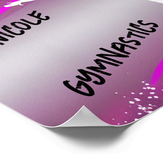 Gymnastics Girl Personalized Poster (Hoek)
