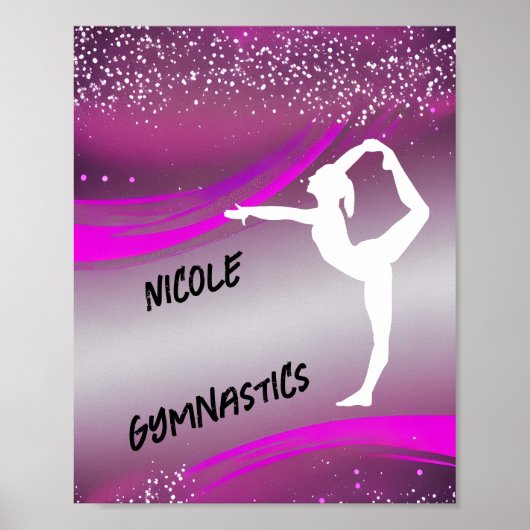 Gymnastics Girl Personalized Poster (Voorkant)