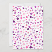 Gymnastics Girl Stars Birthday Party Kaart (Achterkant)