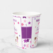 Gymnastics Girl Stars Birthday Party Papieren Bekers (Rechts)