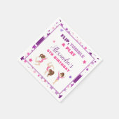 Gymnastics Girl Stars Birthday Party Servet (Hoek)