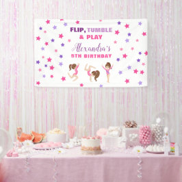 Gymnastics Girl Stars Birthday Party Spandoek