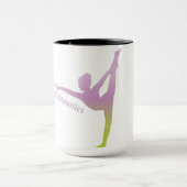 Gymnastics Girl Stylish Girly Color Silhouette Mok (Midden)