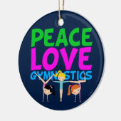 Gymnastics Girls Keramisch Ornament (Links)
