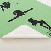 GYMNASTICS GIRL'S SHERPA BLANKET. Aangepaste naam. Sherpa Deken (3/4)