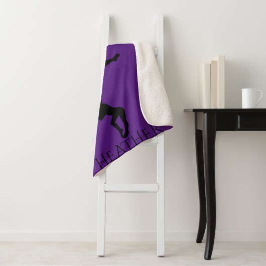 GYMNASTICS GIRL'S SHERPA BLANKET. Aangepaste naam. Sherpa Deken (In situ)