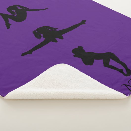 GYMNASTICS GIRL'S SHERPA BLANKET. Aangepaste naam. Sherpa Deken (3/4)